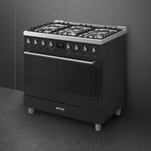 Matt Black Smeg 90Cm C9MAMBSSA2 Cooker