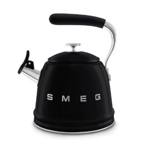 Smeg 2.3L Black Whistling Kettle