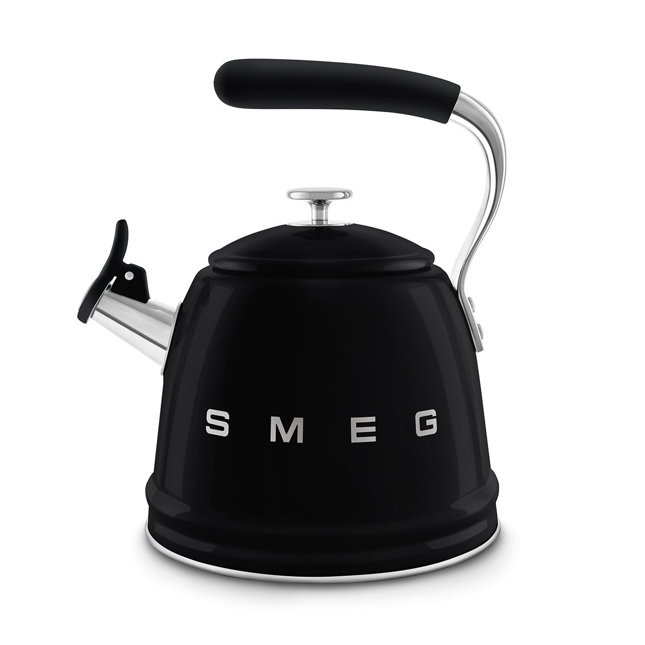 Smeg 2.3L Black Whistling Kettle