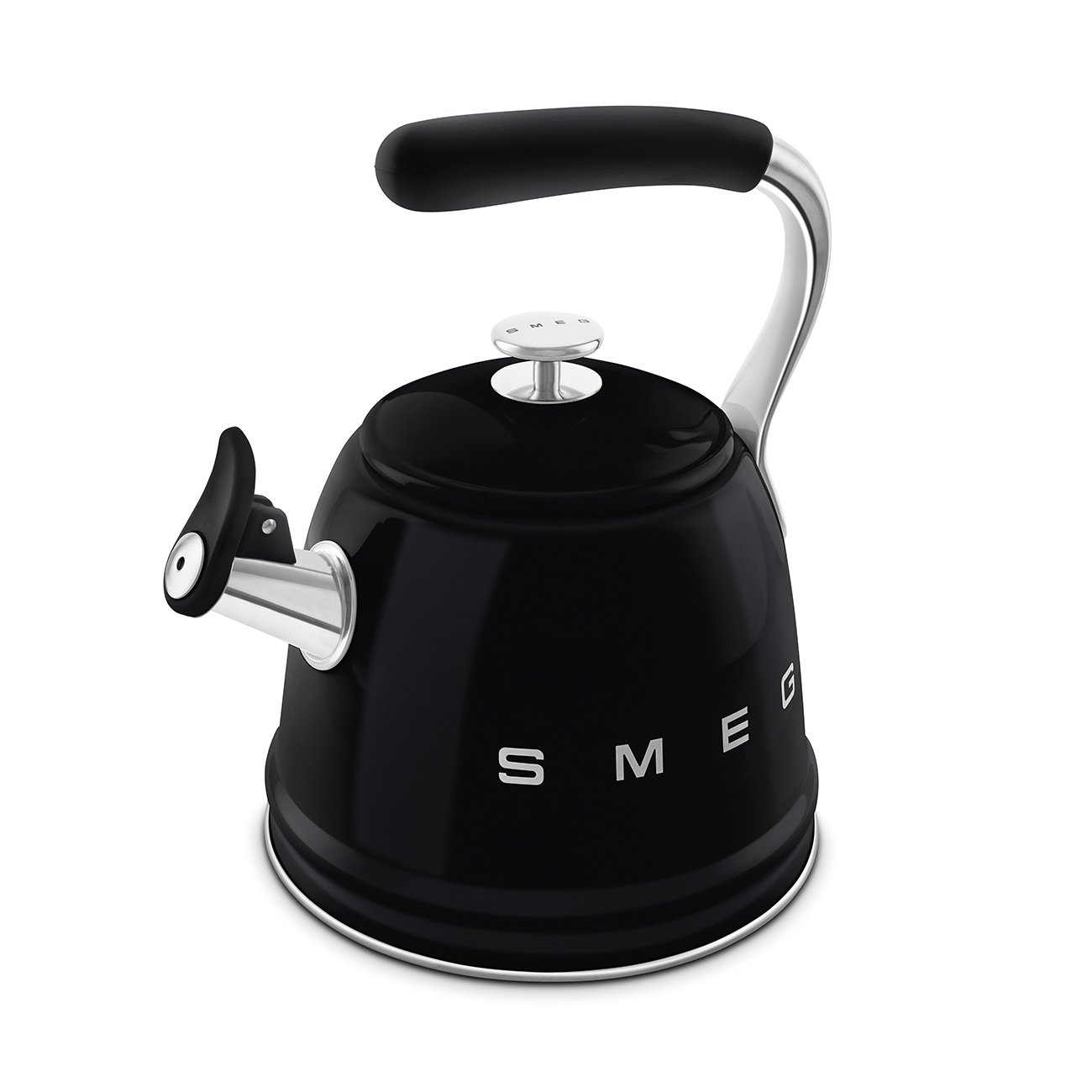 Smeg 2.3L Black Whistling Kettle