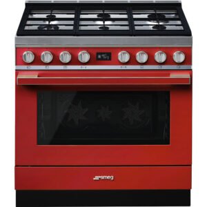 Smeg Red Gas Hob CPF9GPR 90cm Cooker