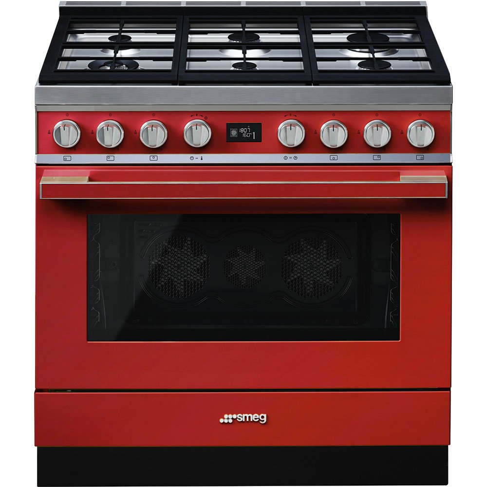Smeg Red Gas Hob CPF9GPR 90cm Cooker