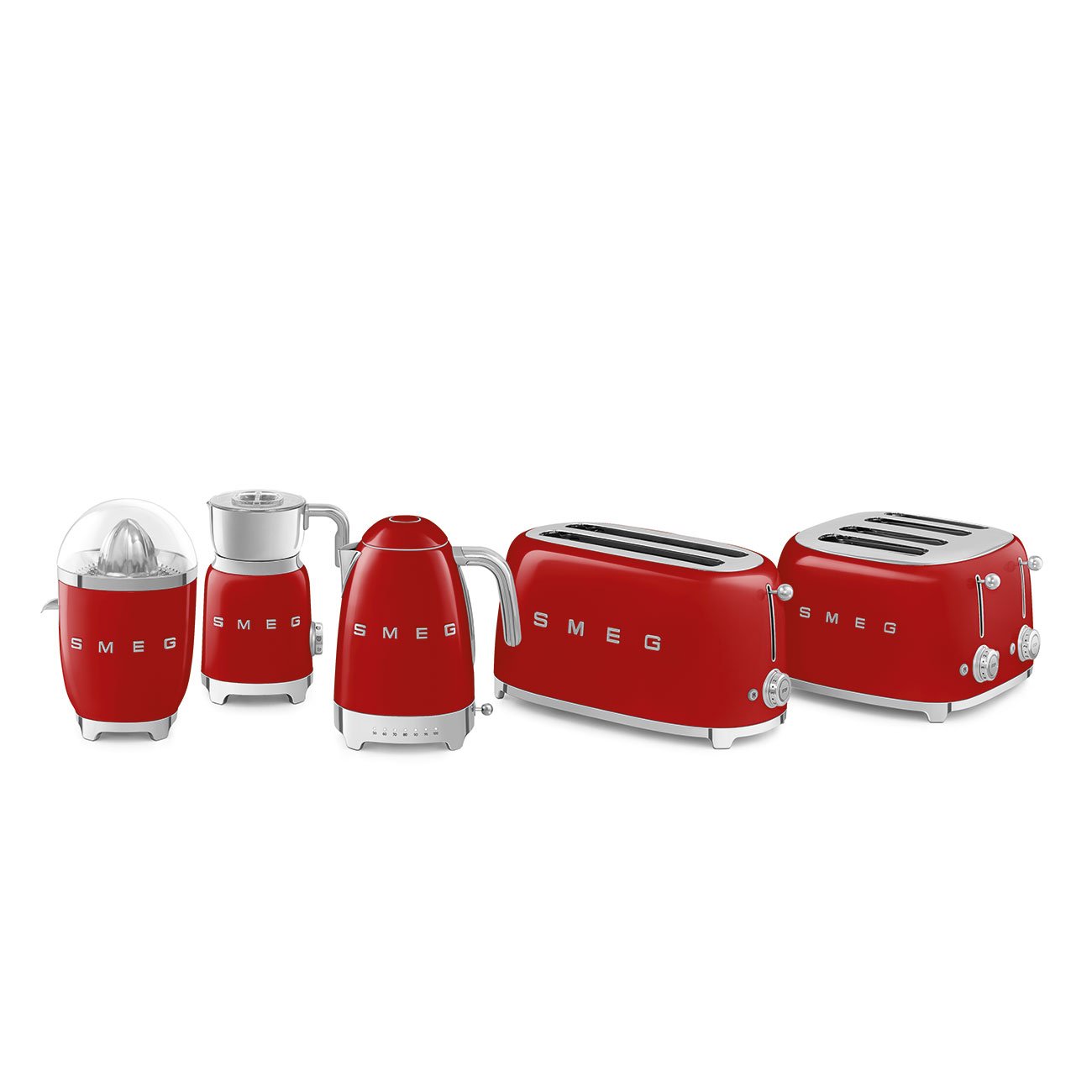 Red Glossy 50's Style Smeg Kettle KLF04RDSA