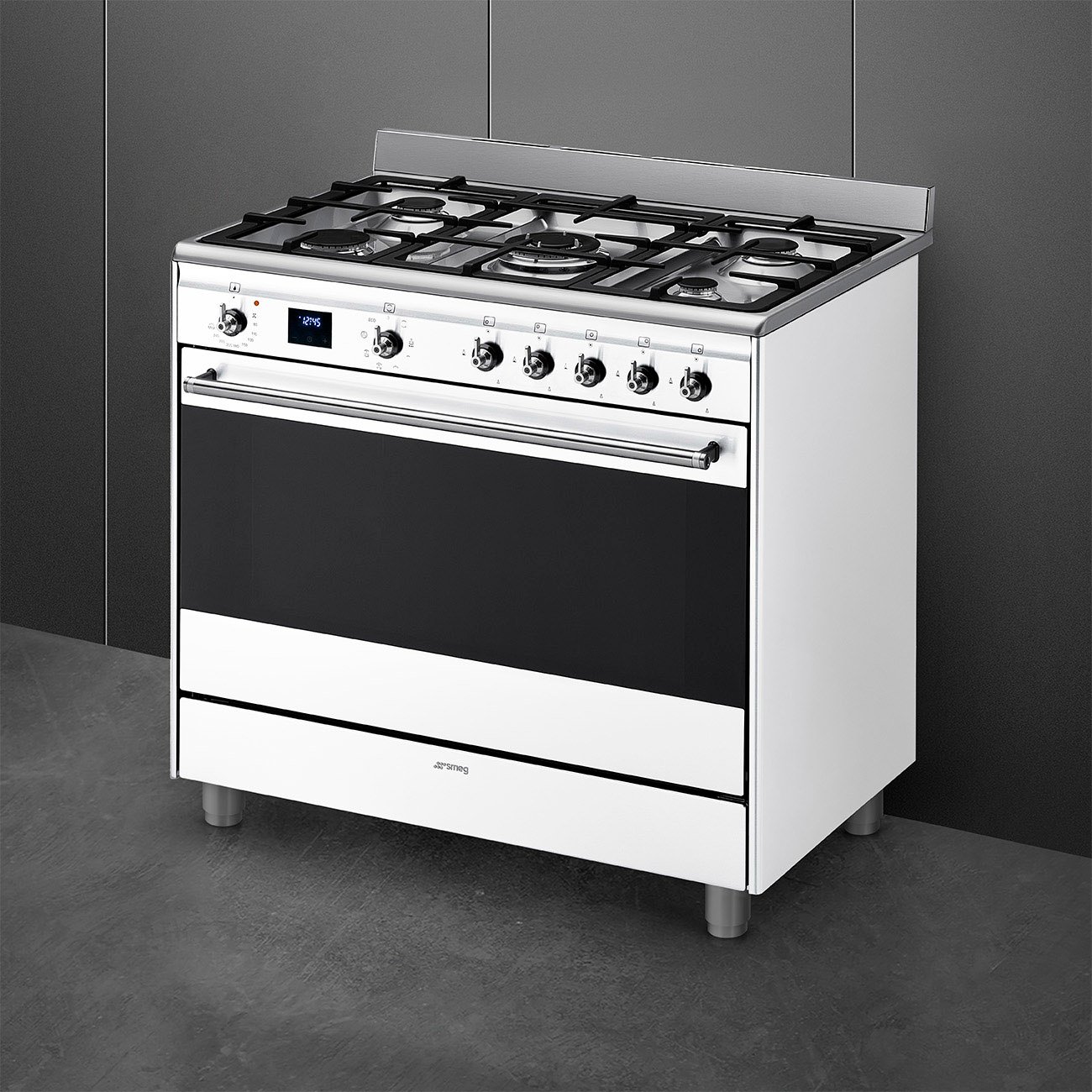 90cm White Smeg SSA91MAWH2 Gas Cooker