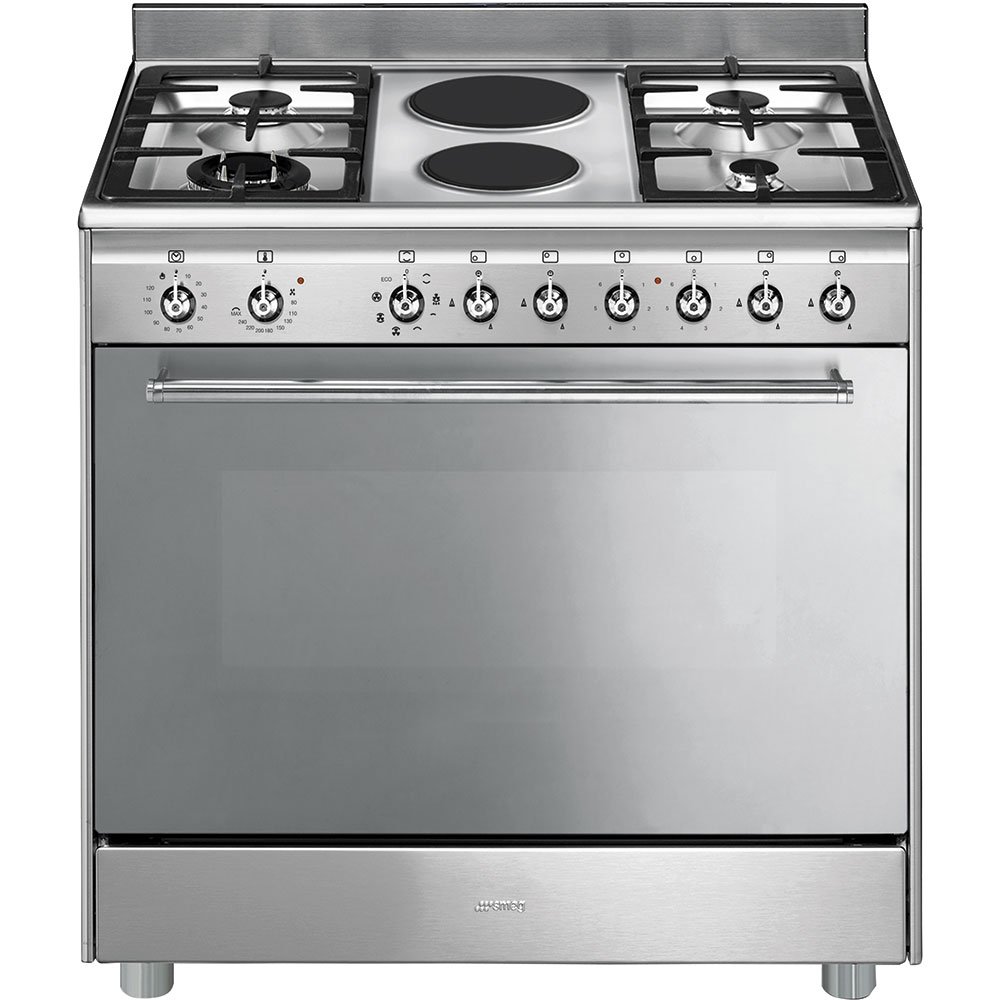 90cm SSA92MAX9 Smeg Cooker Mixed Hob